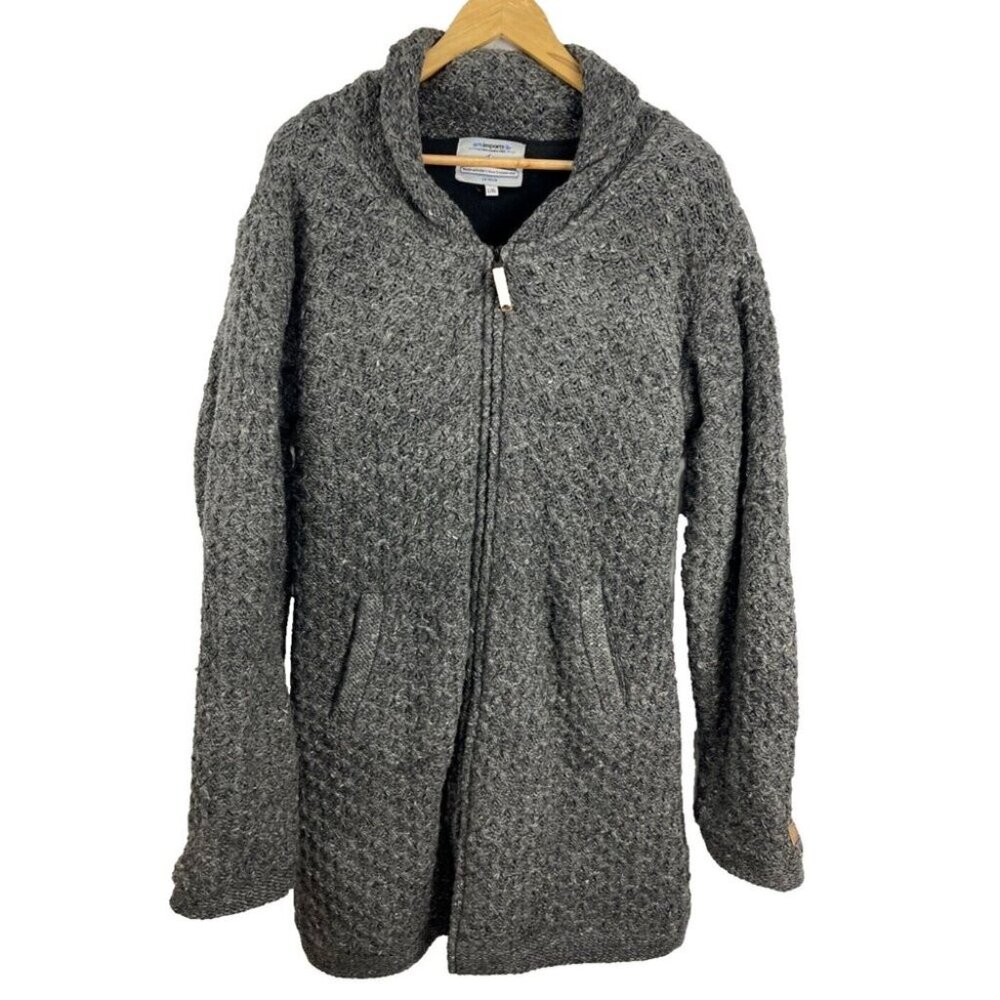 Arc Imports New Zealand Wool Long-Length Sweater Coat Womens Size XL